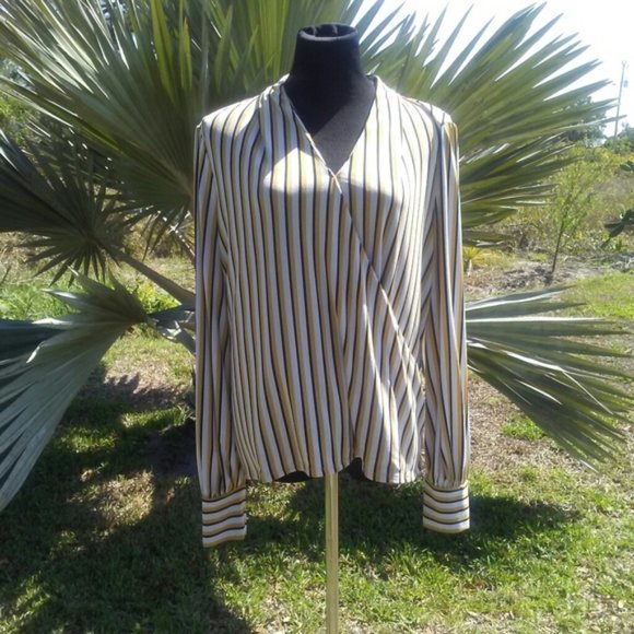 Faux Wrap Blouse - Picture 1 of 8